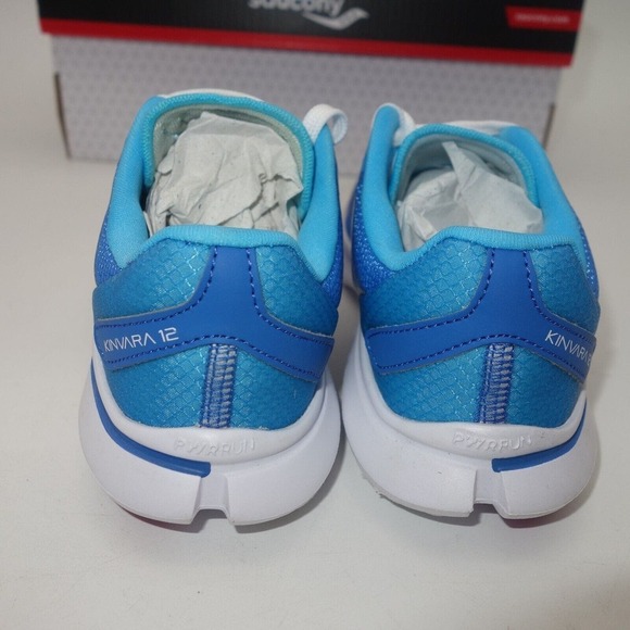 NEW Saucony Kinvara 12 Sneakers Lace Up Running Shoes Blue Pink Girl's 11.5 - Picture 7 of 12